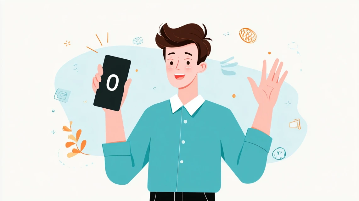 オートバックスのタイヤ下取りキャンペーンを確認する男性
