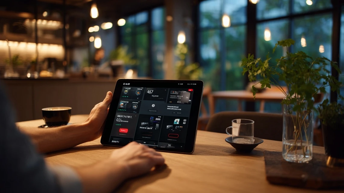 料金プランを比較する日本人男性