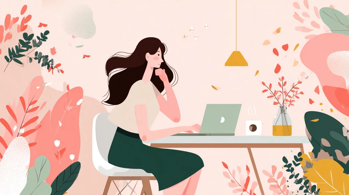 最新クーポン情報を確認する女性の画像
