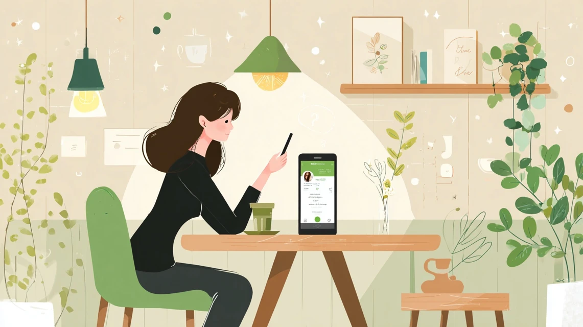 wpc福袋特典を確認する日本人女性の画像