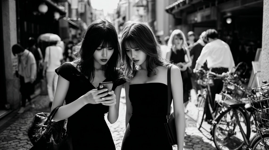 いわき市宿泊クーポン利用時の注意点を確認する日本人女性