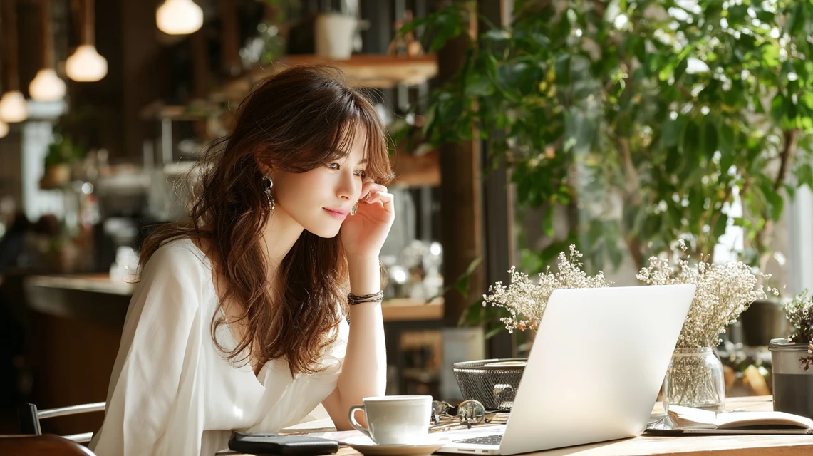 いわき市の宿泊クーポンを楽天トラベルで探す日本人女性