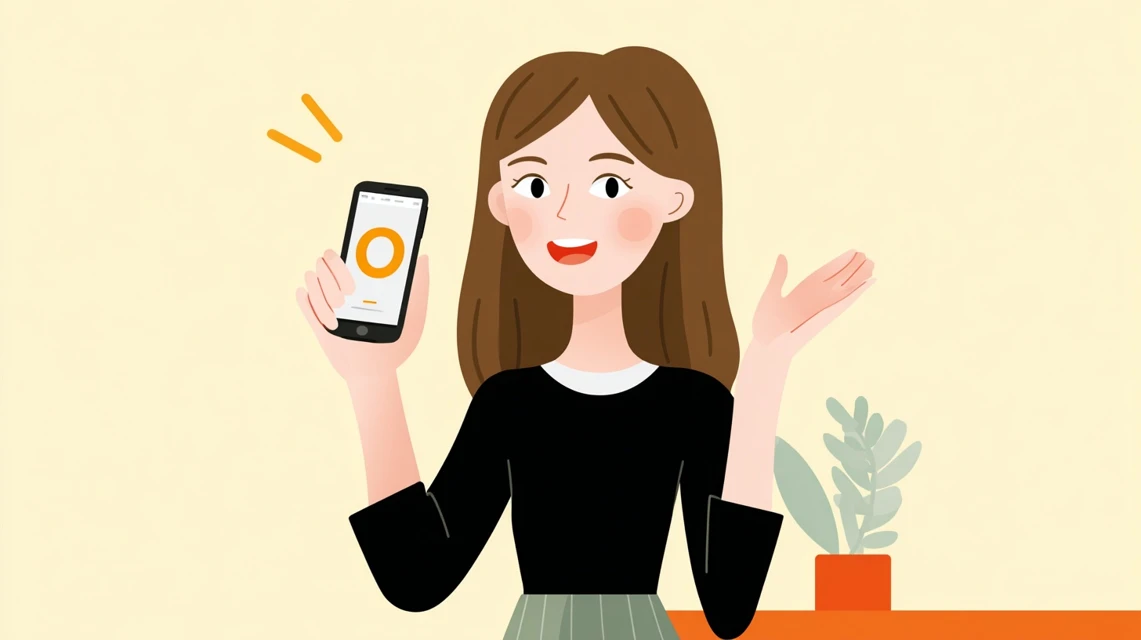 2025年四月のビューカード入会キャンペーン詳細をチェックする女性
