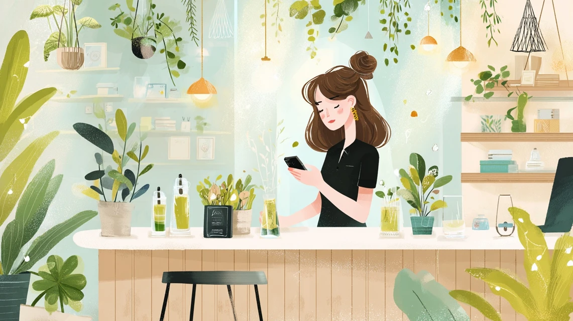 日本人が金曜特典を確認している画像
