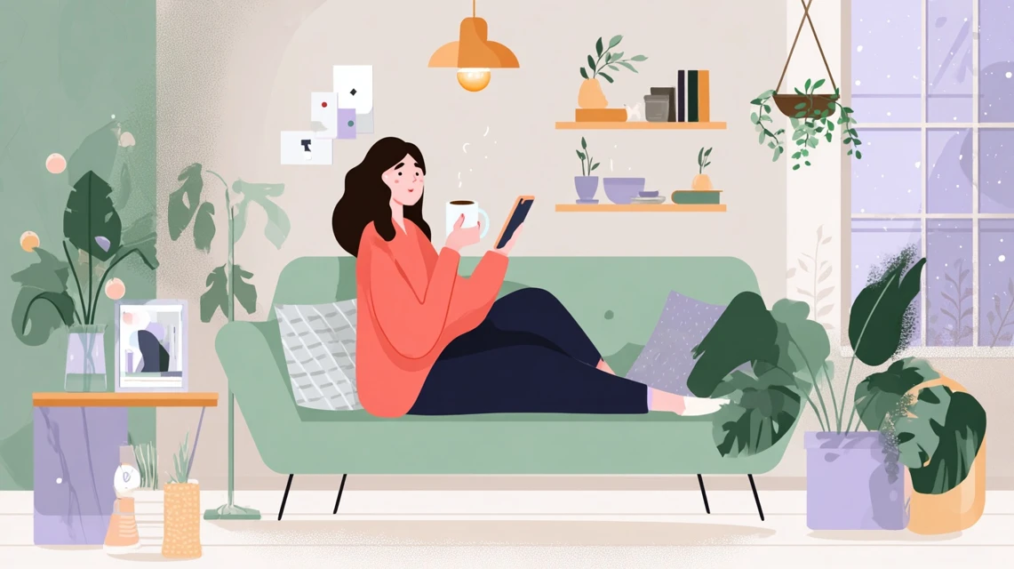 肉の日割引を確認する女性の画像
