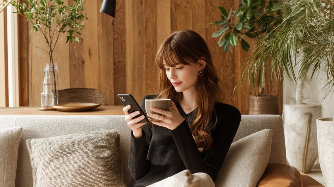 日本人が公式SNSを閲覧する様子