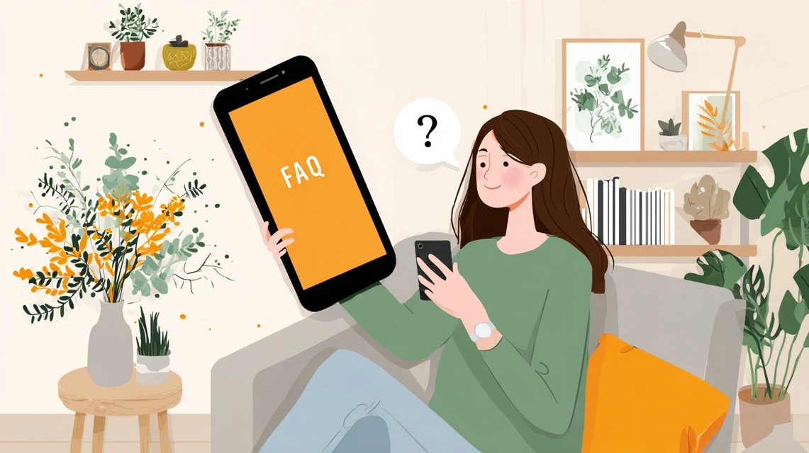 スマホでQ&Aを閲覧する日本人
