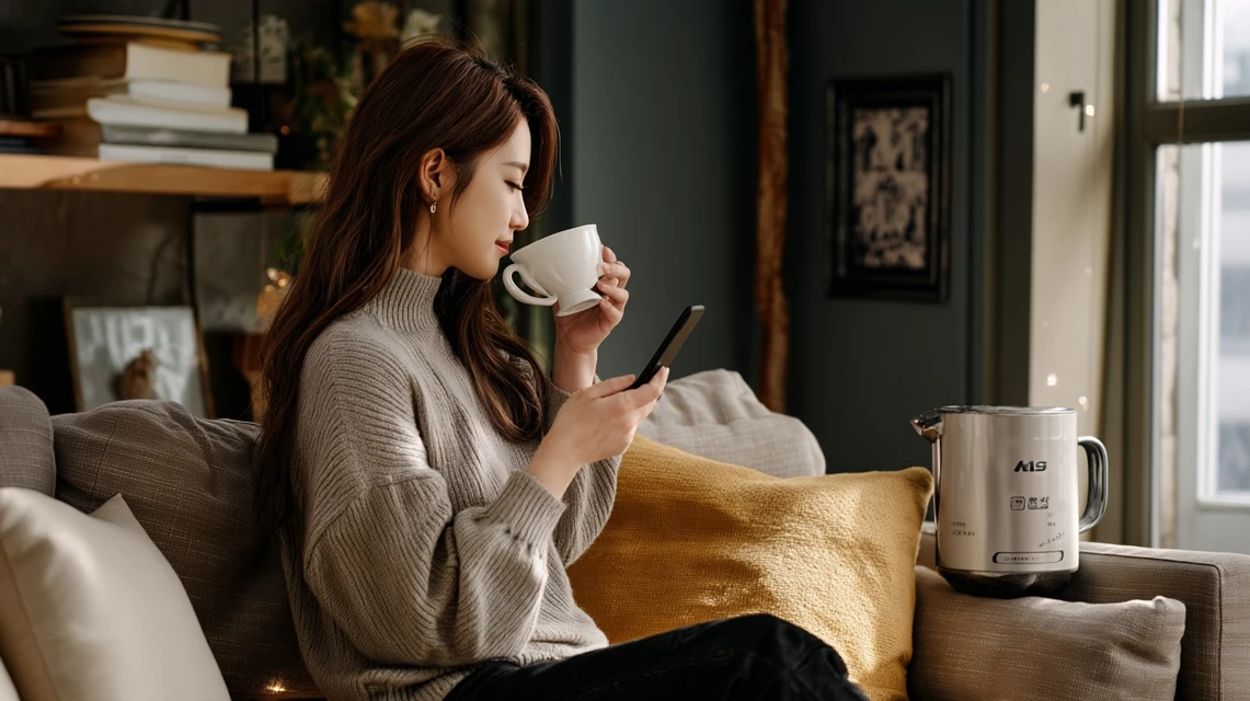 料金プラン表を見る女性の画像
