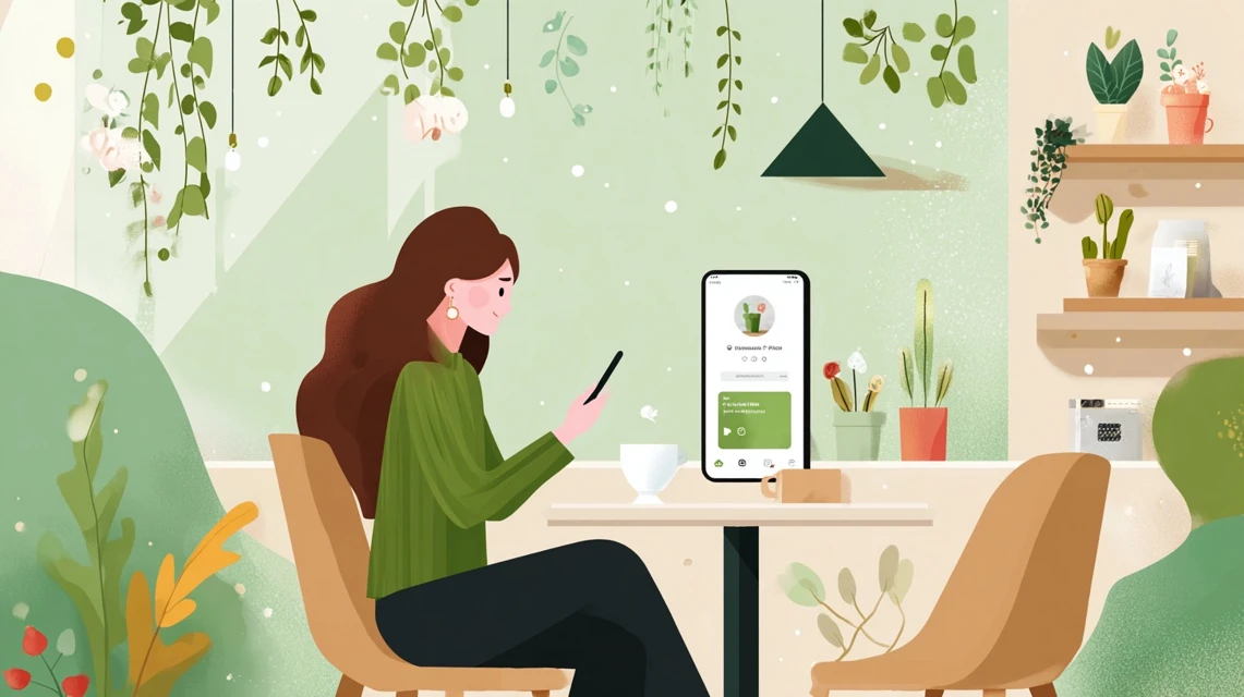 対象プランを確認する日本人の画像