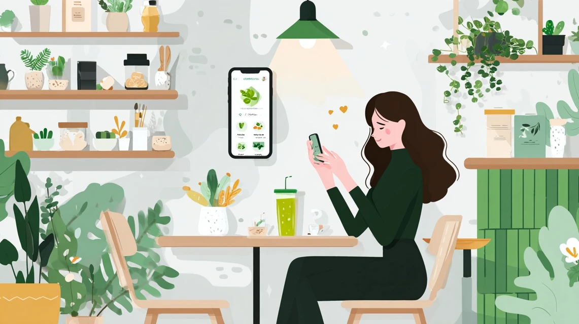 プレミアム特典を調べる日本人の画像
