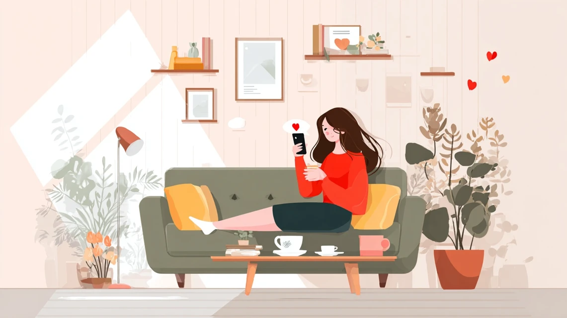 ビュッフェ料金確認する女性の画像