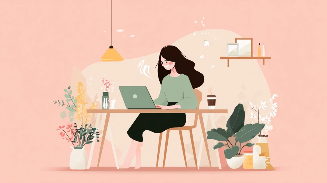 町民割引情報を確認する女性の画像