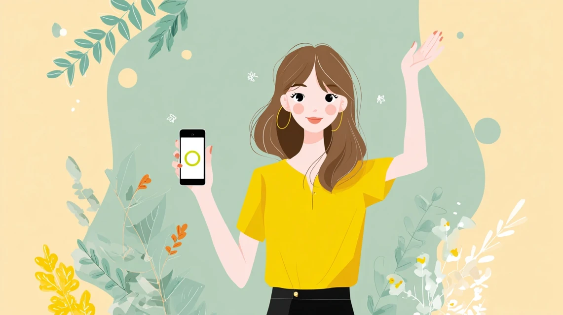 regionPAYアプリでクーポンを使う日本人女性の画像