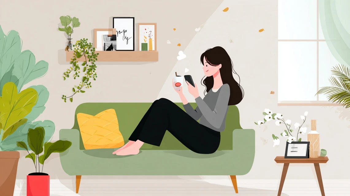 退会手順を確認する日本人の画像
