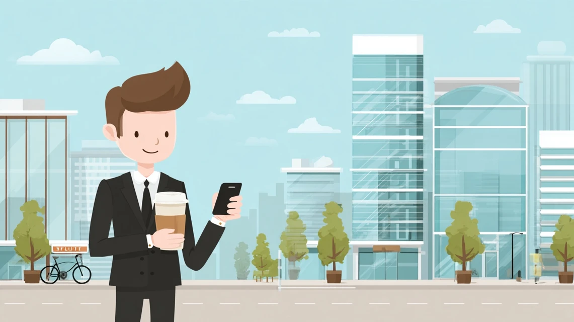 LINE連携特典を確認する日本人の画像