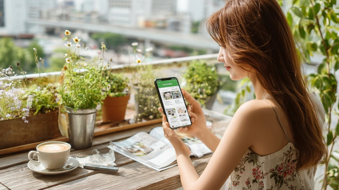 Pixel10のコード入力欄をスマホ画面で探す日本人女性