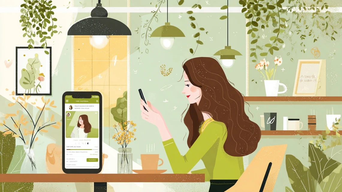 ホテル直前割を見逃さないため当日の安くなるタイミングをチェックする女性