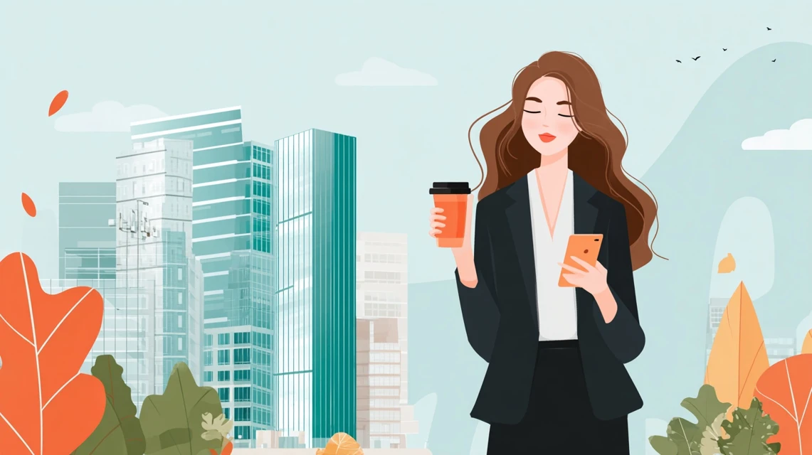 日本人がスマホでLINE特典を確認する様子
