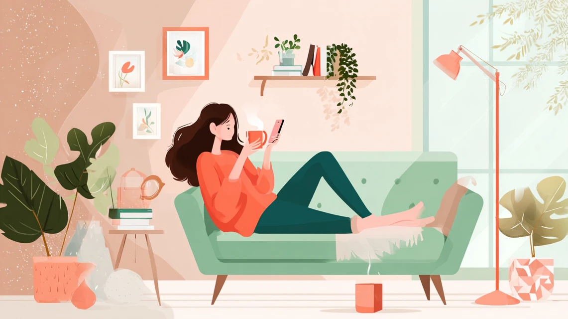 zozoのwpcクーポンを見る日本人女性の画像