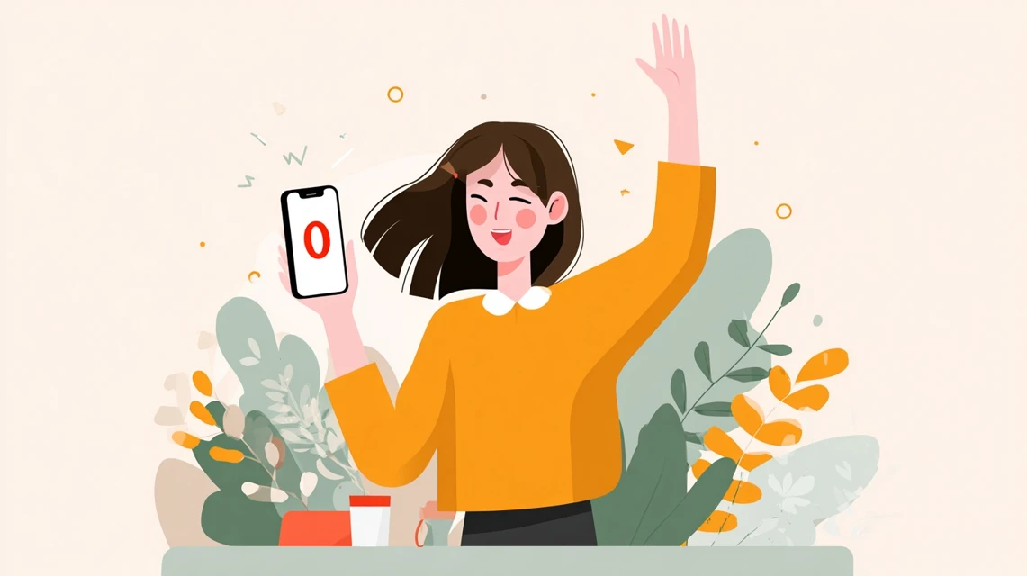 旅費節約ポイントを確認する女性の画像