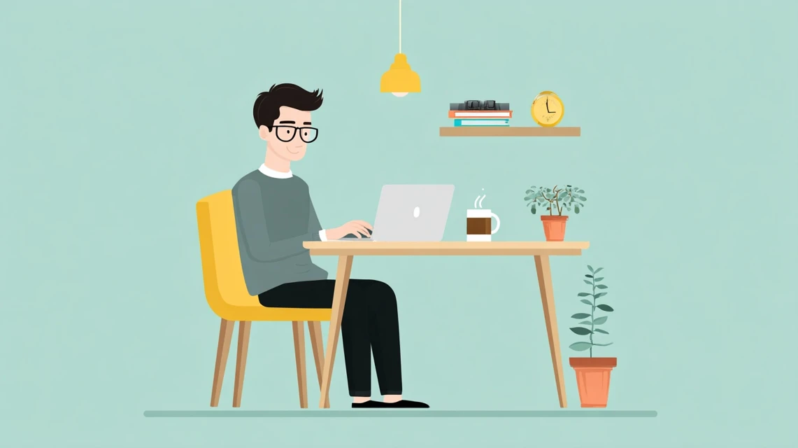 支払い方法を見比べる日本人男性の画像