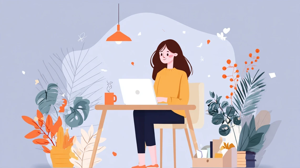 楽天購入後のクーポン確認を行う日本人女性の画像