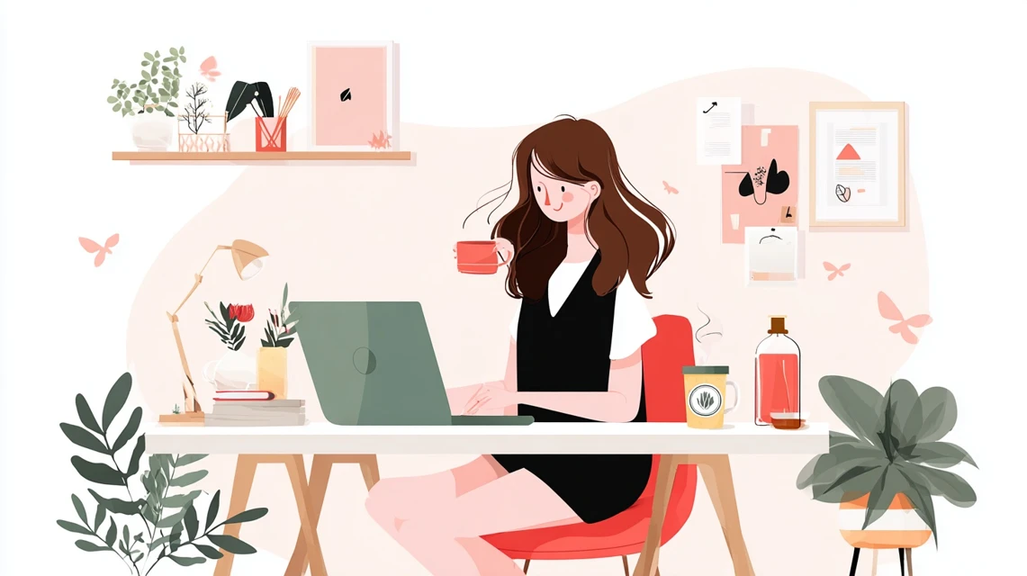 リナビス口コミの注意点を確認する女性の画像