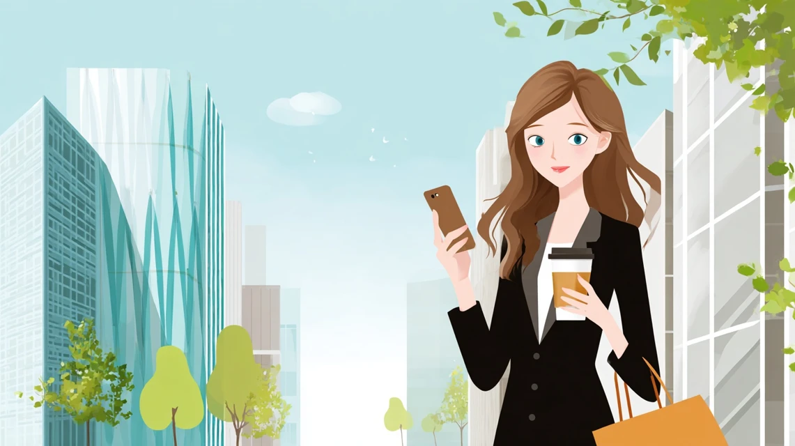 GILT送料無料クーポンをLINEで受け取る女性の画像