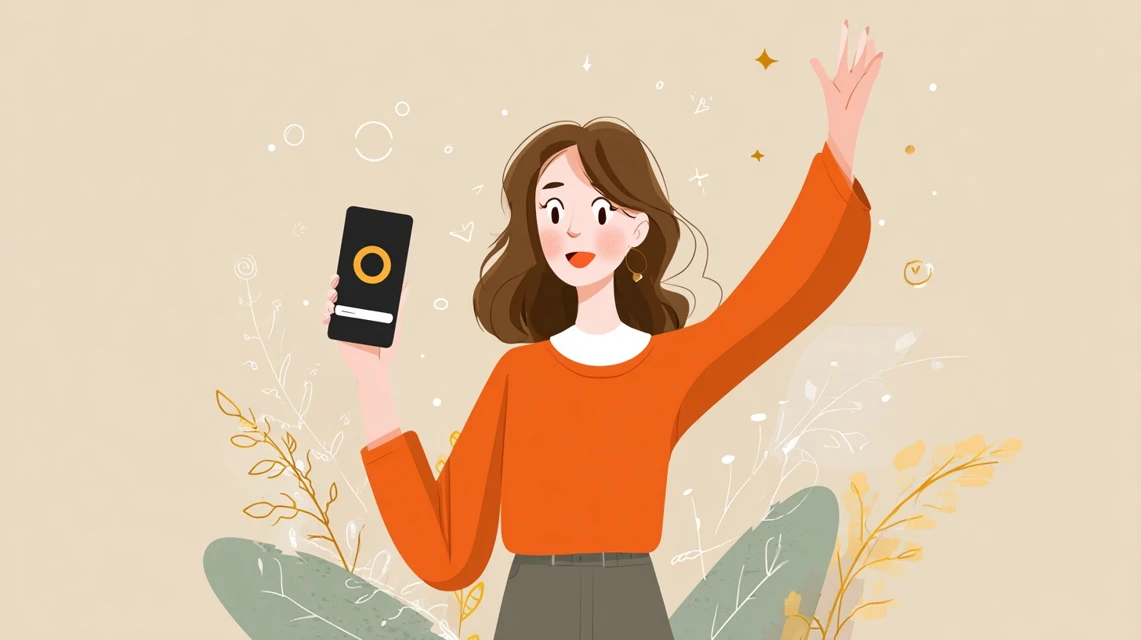 東急ポイントカード台紙の使い方を確認する日本人女性の画像
