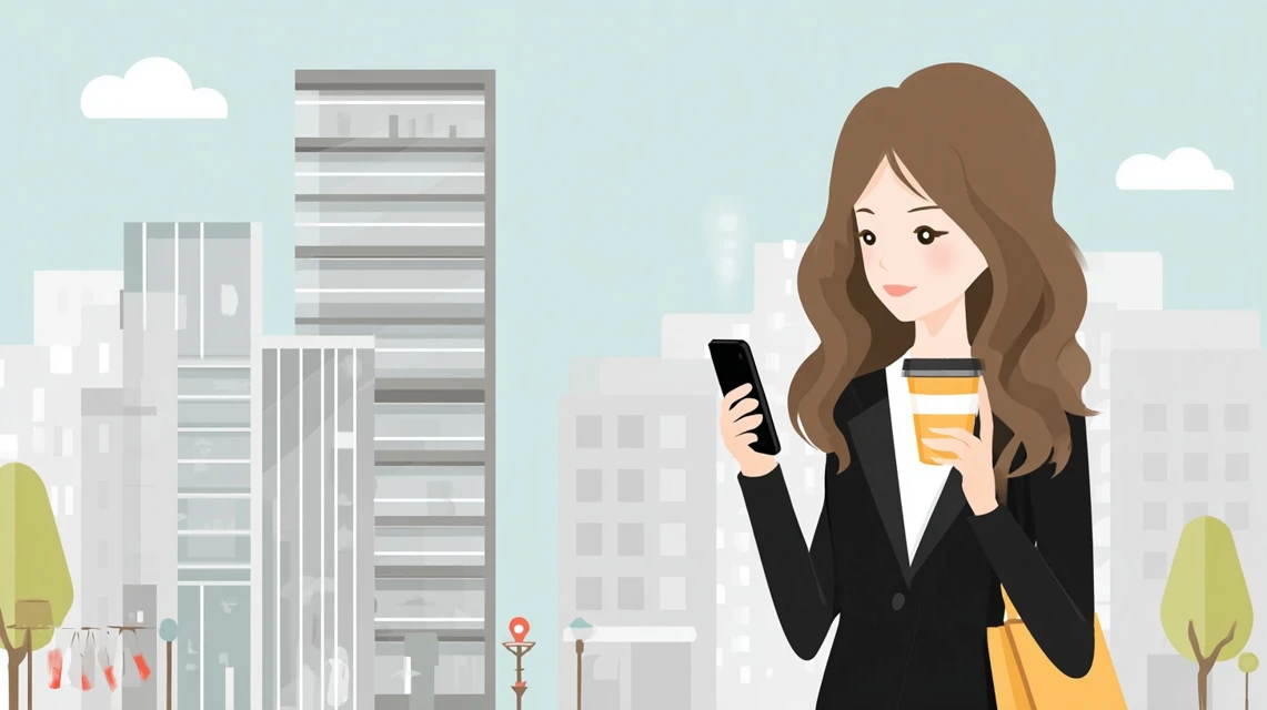 ショップ限定ポイントが使えない理由をチェックする女性
