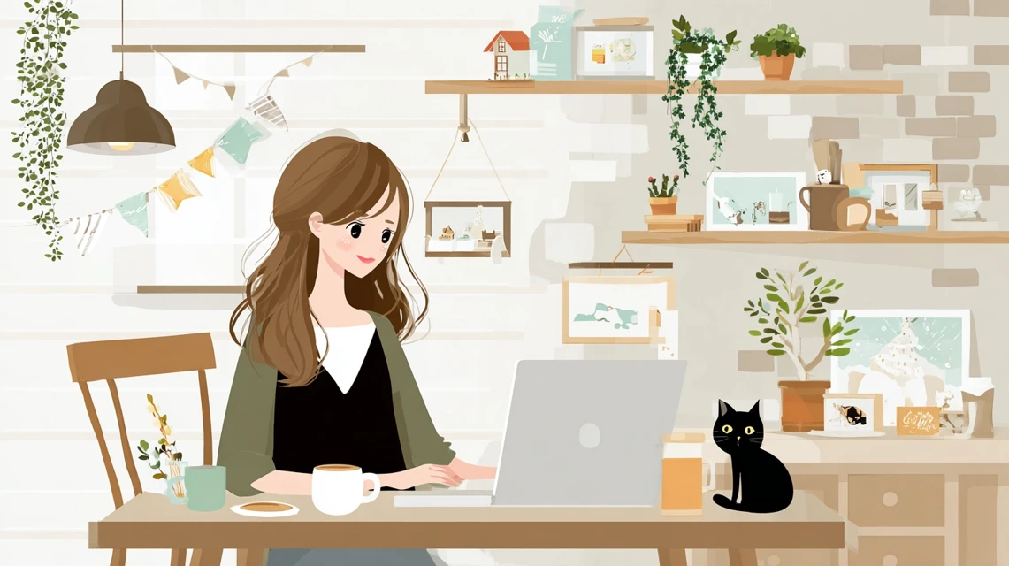 配布先をチェックする日本人の姿