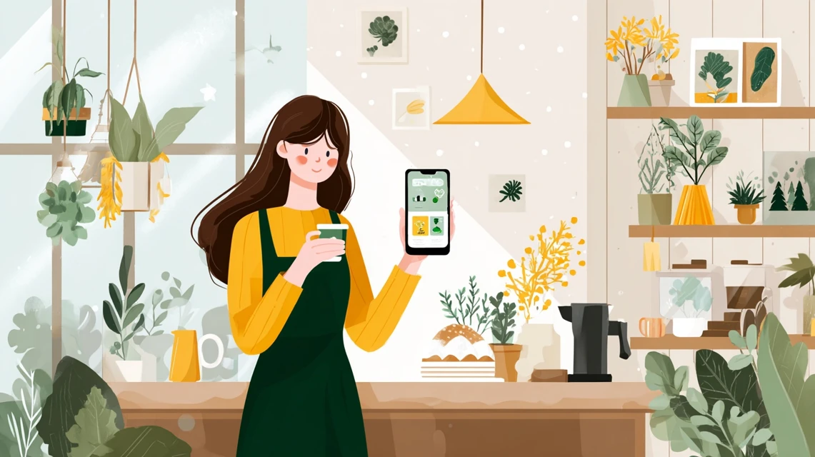 見逃し防止を確認する女性の画像