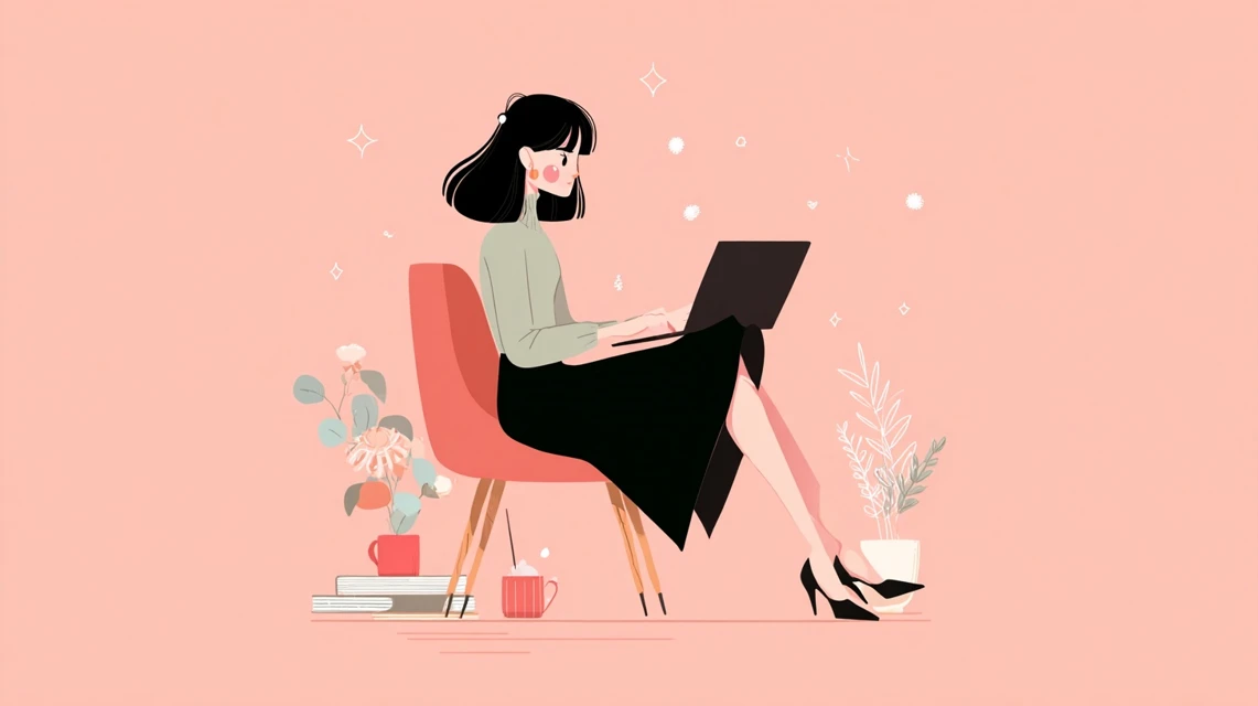 ホテルアプリ特典を確認する女性の画像
