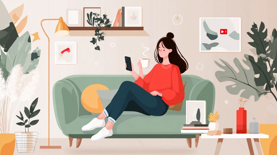 解約手順を確認する女性の画像