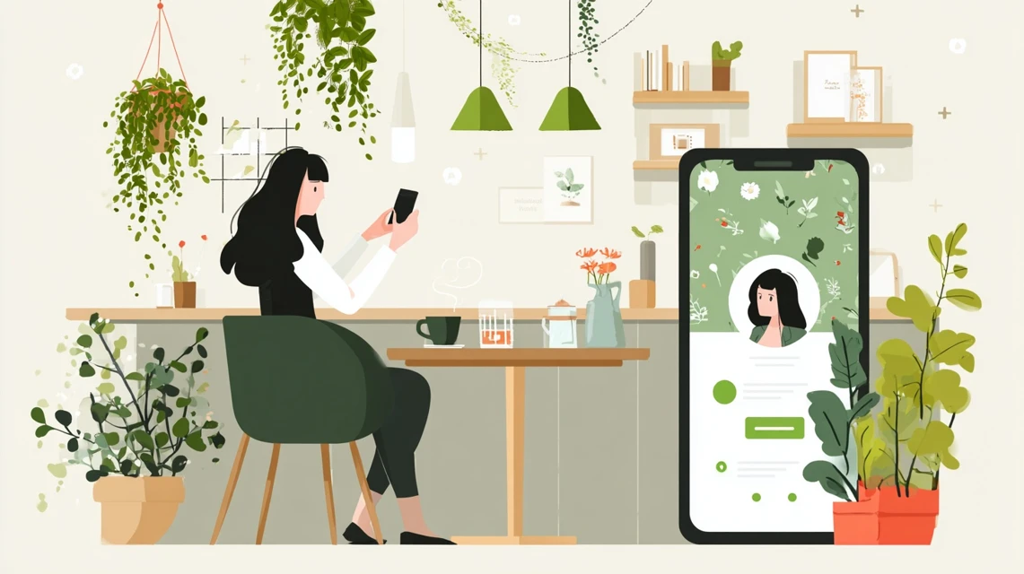 購入時の注意点を確認する日本人の画像
