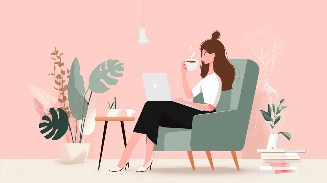 滞在時間を確認する日本人の画像