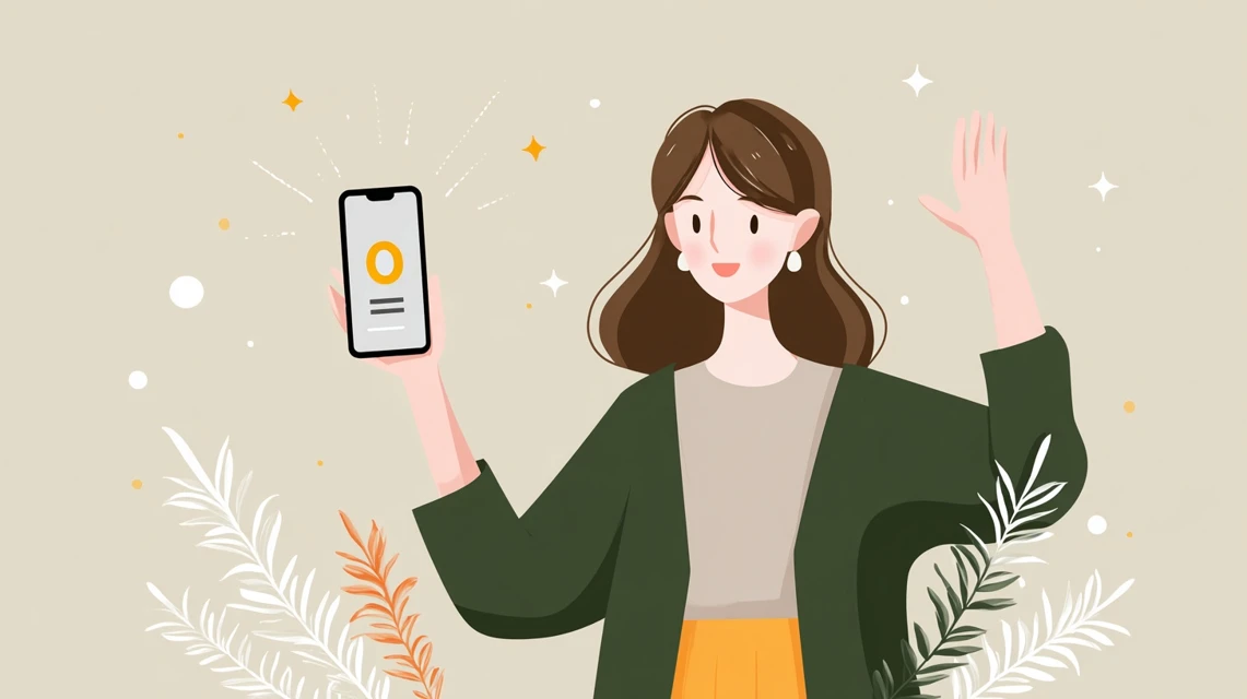 Amazonクーポン割引の反映タイミングを確認する女性