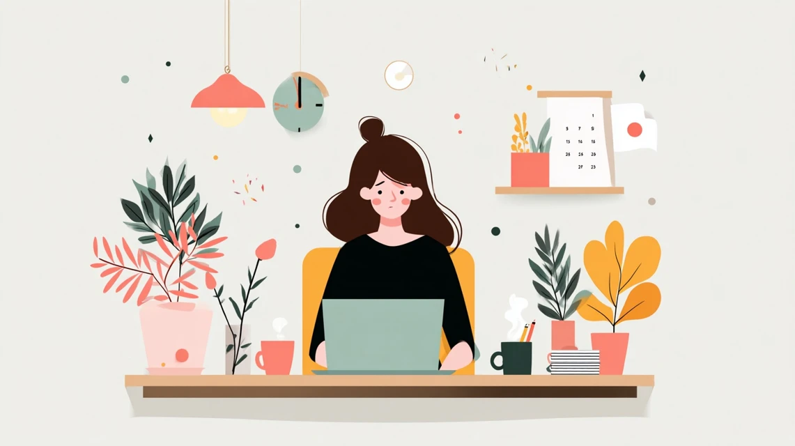 利用規約を読み確認する女性の画像
