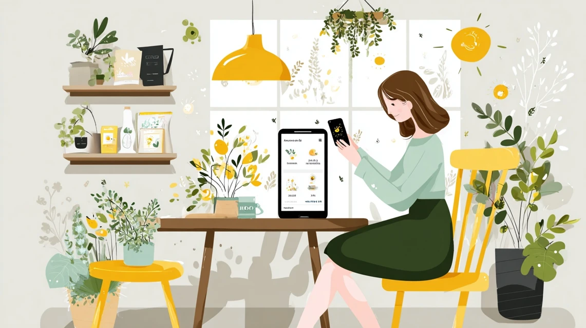 東急カード過去キャンペーン比較を確認する女性の画像
