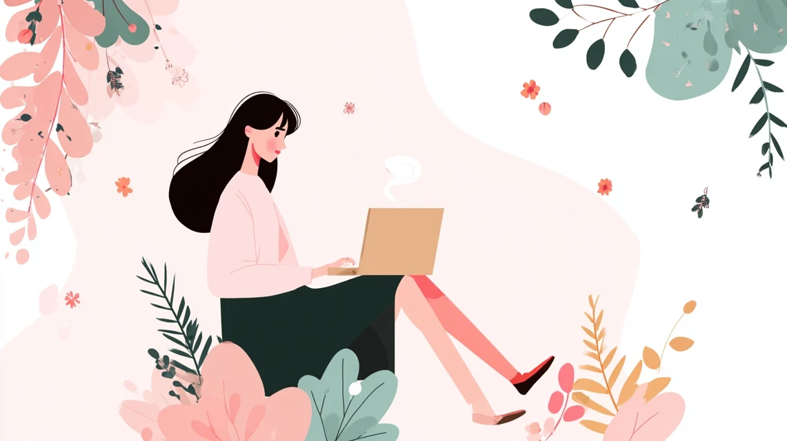 割引入力画面を見る女性の画像