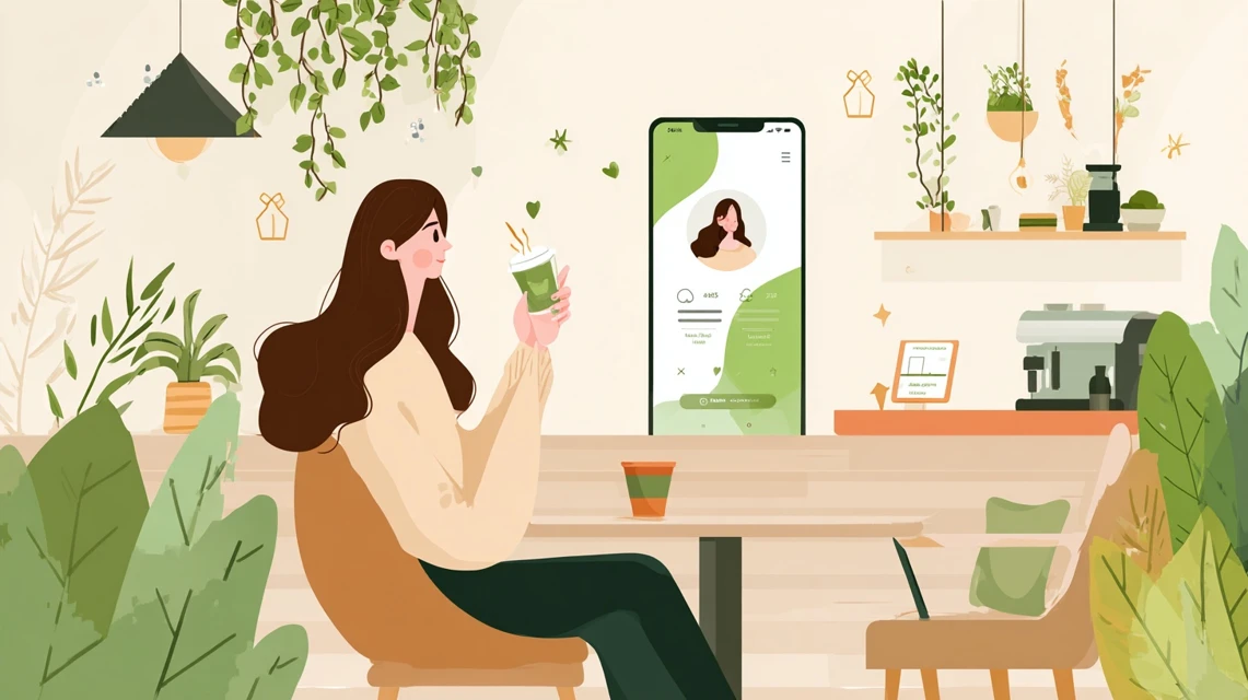 Netflix入会方法を整理する女性の画像