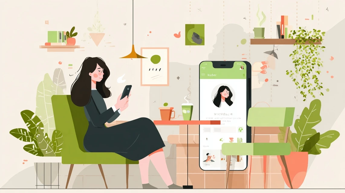 女性が薬の説明書を読みながらスマホで確認する姿
