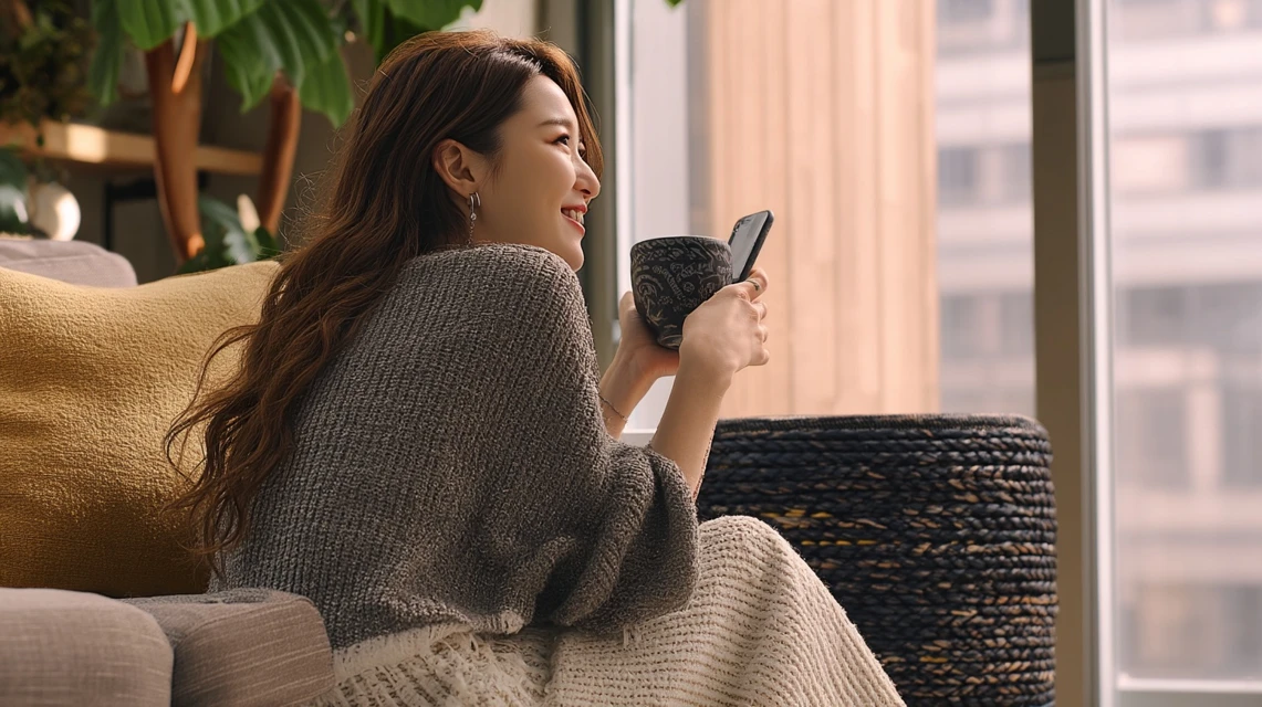 他社比較を行う女性の画像
