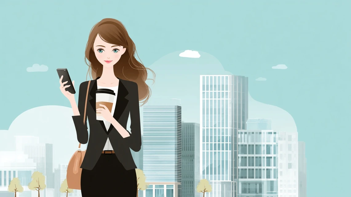 大江戸温泉会員特典を確認する女性の画像
