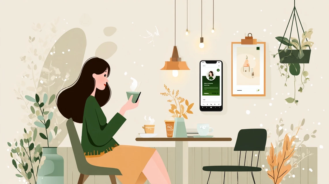 誕生日特典でcoco壱のクーポンコードを活用する女性