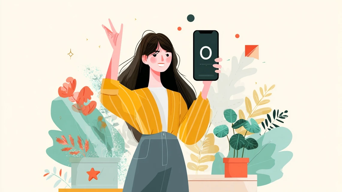 セミセルフレジでクーポン手順を画面で確認する日本人
