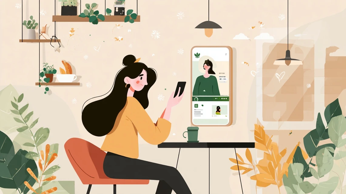 満天の湯食事セットプラン内容を見る女性
