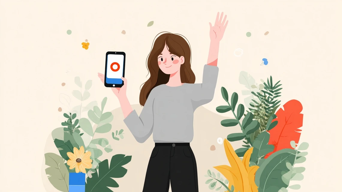 クーポン入力手順を確認する女性の画像
