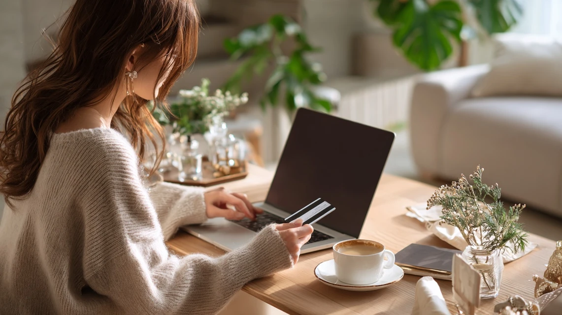 2025年以降の特典クーポンの変更点をチェックする女性