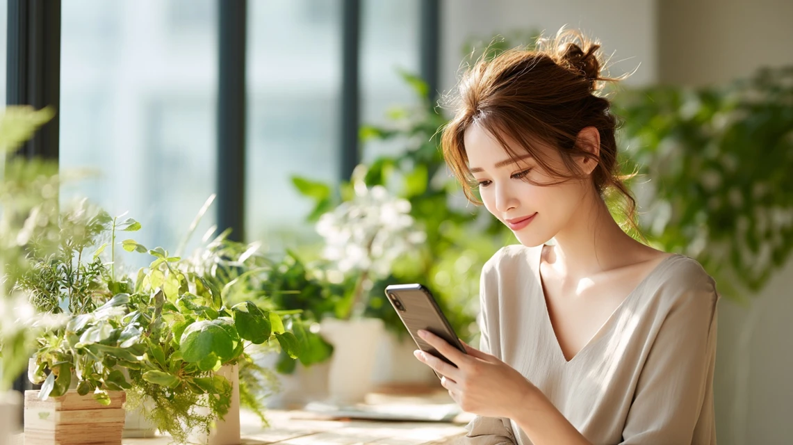 ドコモ特典で名古屋港水族館の割引を使う日本人女性